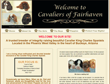 Tablet Screenshot of cavaliersoffairhaven.com